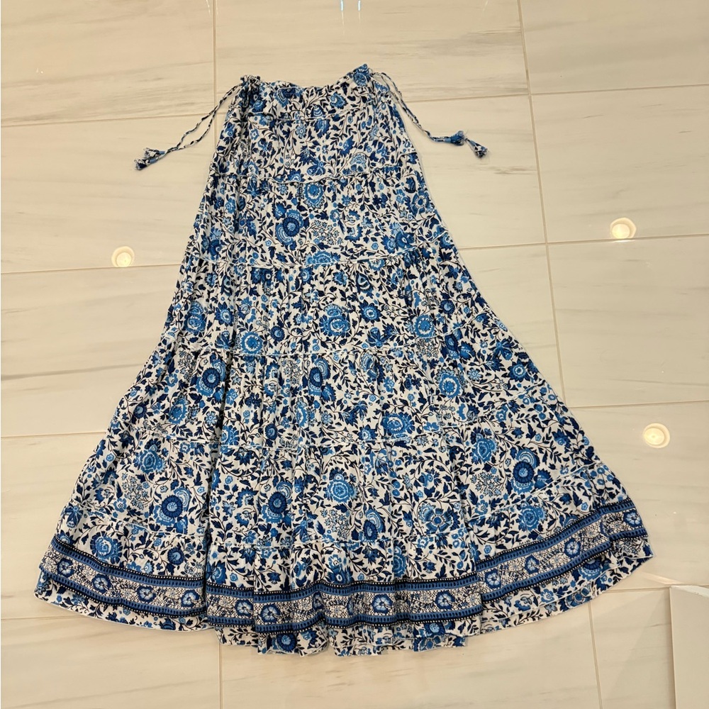 PaulFloral Blue and White Maxi Dress